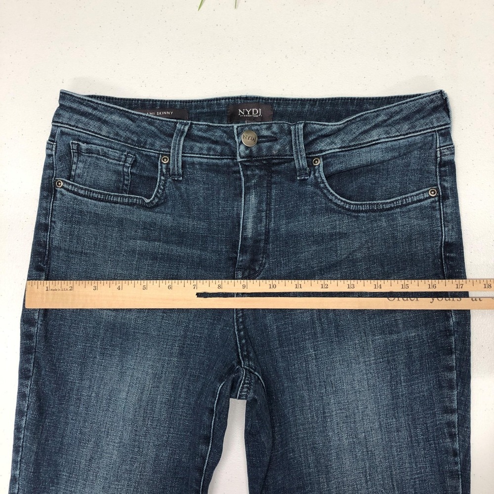 NYDJ Ami Skinny Jeans Womens 8 Blue Medium Wash Mid Rise Stretch Denim Pants Day - Picture 8 of 14